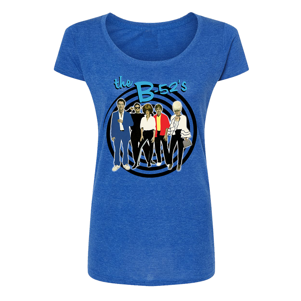 Blue Womens Scoopneck