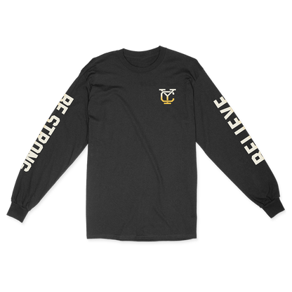 Official Yellowcard Merchandise. 100% cotton unisex long sleeve heavy weight t-shirt with a classic fit featuring believe design.