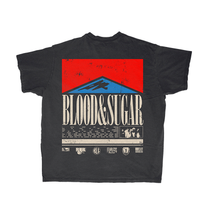 Official Boys Like Girls Merchandise. 100% cotton unisex t-shirt with a classic fit featuring the blood and sugar mountains design.