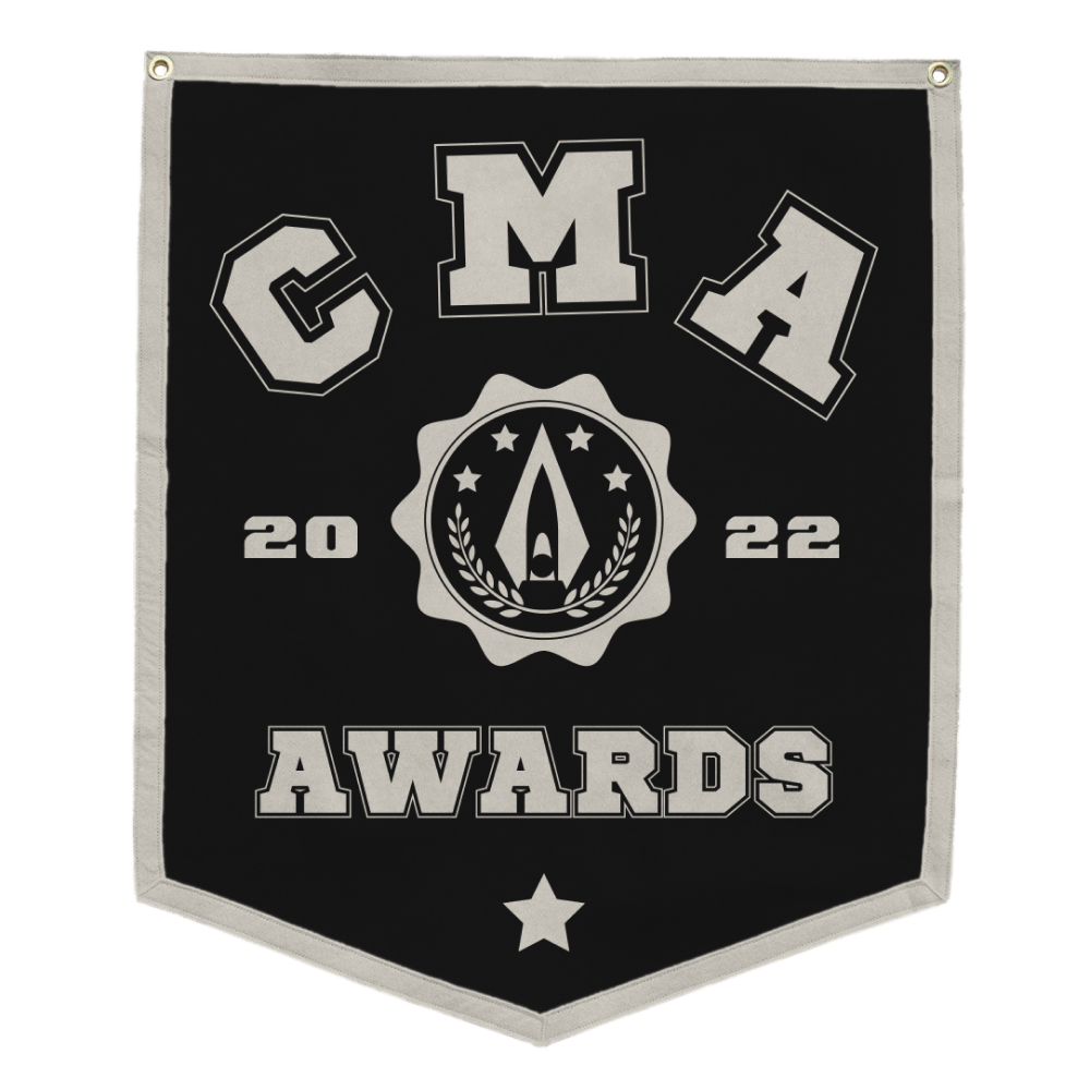 56th CMA Awards Black Arch Wall Banner – Manhead