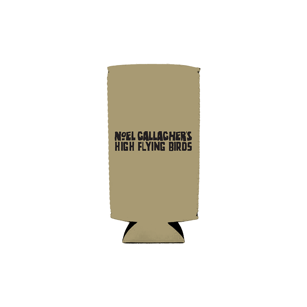 Official Noel Gallagher's High Flying Birds Merchandise. Tall boy koozie featuring logo design.